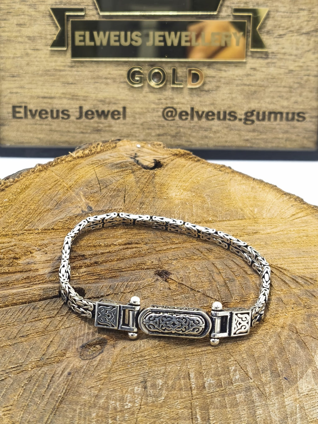 KRAL ÖRME KİLİTLİ GÖVDE 925 AYAR GÜMÜŞ BİLEKLİK